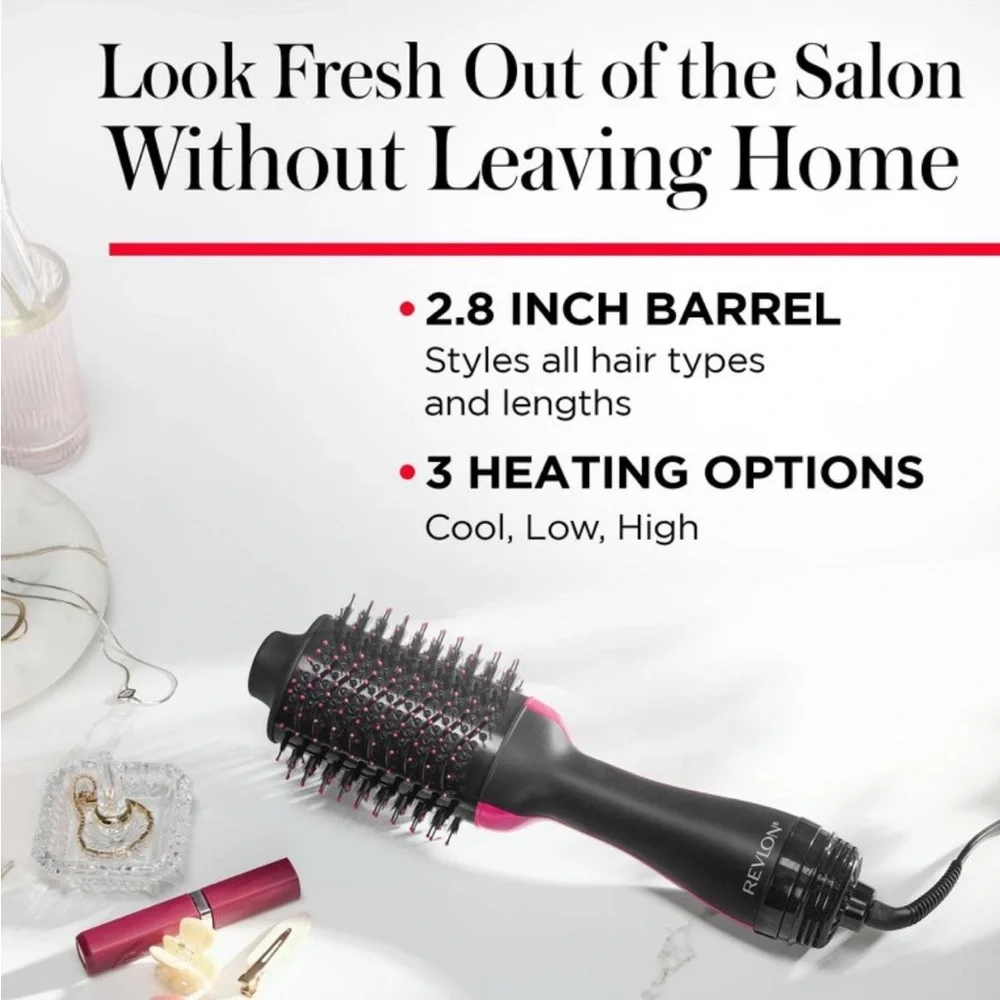 Revlon Black and Pink Hair Dryer Brush